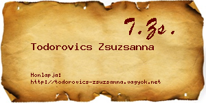 Todorovics Zsuzsanna névjegykártya